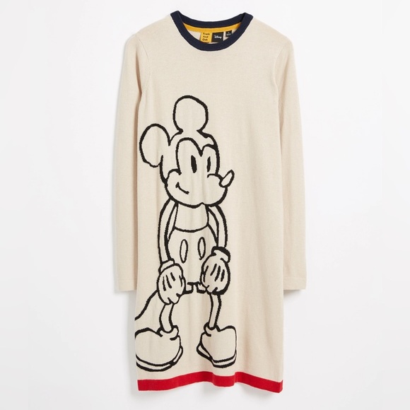 Disney Cream and Navy Mickey Mouse Sweater - Picture 1 of 3